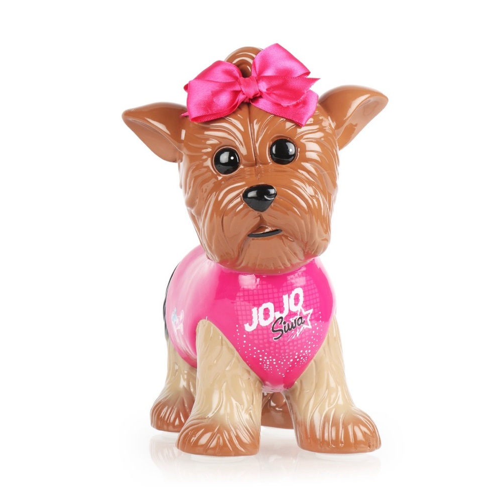 9¼”H  JoJo Siwa BOW-BOW YORKIE DOG Coin Bank